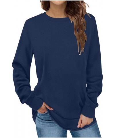 Sweatshirt for Women Fleece Crewneck Oversized Pullover Long Sleeve Casual Tops Fall Clothes 2023 Trendy Blouses 09 womens To...