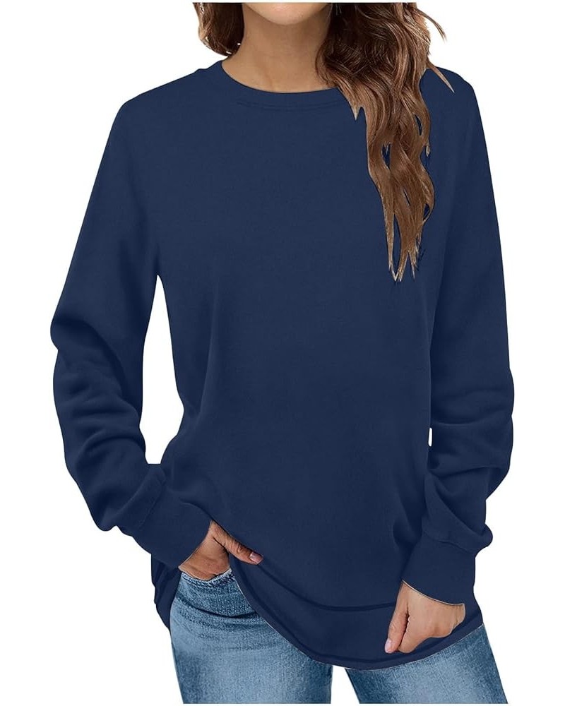 Sweatshirt for Women Fleece Crewneck Oversized Pullover Long Sleeve Casual Tops Fall Clothes 2023 Trendy Blouses 09 womens To...