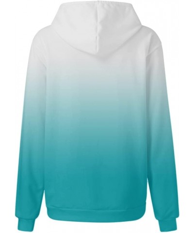 Sweatshirts for Women Long Sleeve Fashion Pullover Hoodies With Pocket Fleece Lightweight 2023 Fall Hooded Top 34cyan $9.03 H...