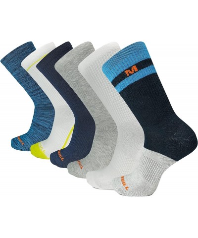 Recycled Cushion Crew - Blue Assorted (6 Pairs) $10.75 Socks