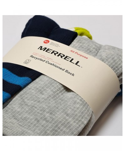 Recycled Cushion Crew - Blue Assorted (6 Pairs) $10.75 Socks