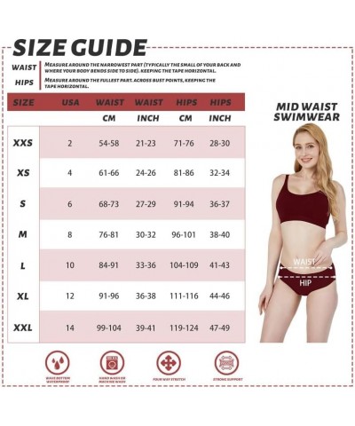 Period Swimwear - Black Menstrual Leakproof Bikini Bottoms -Swim Bottoms for Teens, Girls, Women Wine Red $9.84 Swimsuits