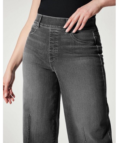 Womens Wide-Leg Jeans with Pockets Elastic Waist Denim Pants Black $27.72 Jeans