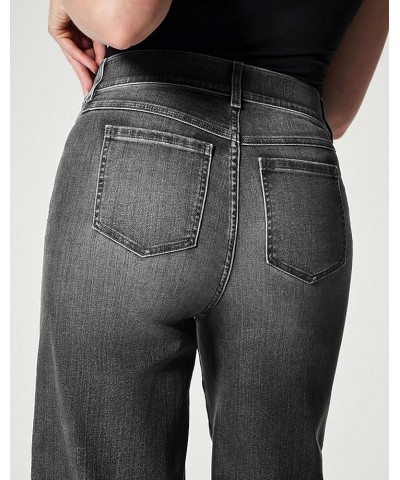 Womens Wide-Leg Jeans with Pockets Elastic Waist Denim Pants Black $27.72 Jeans