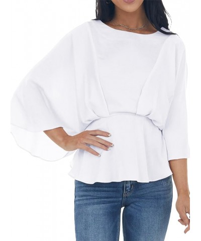 Business Casual Tops for Women V Neck Work Shirts Long Sleeve Chiffon Blouses Professional Outfits with Cufflinks B-white $10...