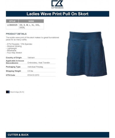 Women's Skort Black/Indigo $39.90 Skorts