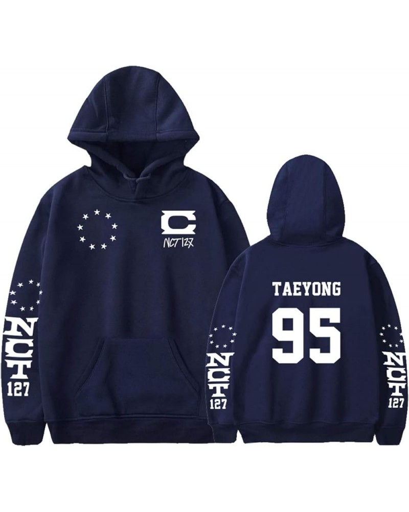 Kpop NCT Hoodie NeoZone Same Style Unisex Pullover Mark Johnny Taeil Sweatshirt Darkblue Taeyong $11.43 Activewear