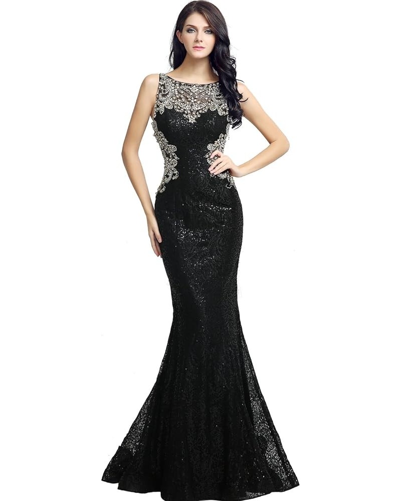 2024 Women Formal Evening Dresses Gowns Beads Sequins Backless Long Luxury Prom Wedding Guest Dress Lx171-black $49.28 Dresses