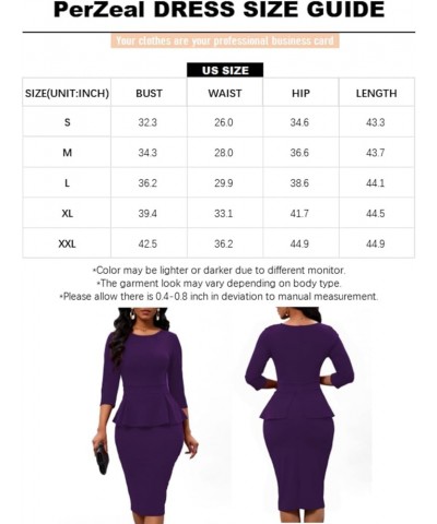 Women's Bodycon Pencil Dress Teacher Office Church Modest Business Wear to Work Bodycon Sheath Suiting Dresses Purple $22.50 ...