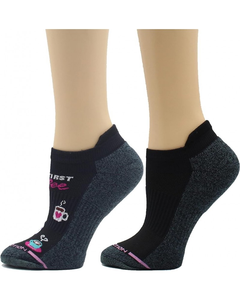 womens 2pk Compression Low Cut Socks Black Morning Coffee $16.79 Activewear