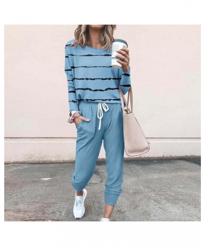 2 Piece Sweatsuits for Women Fall Clothes Leisure Long Sleeve Tops Sweatpants Lounge Travel Outfits Jogger Sets Track Suits C...