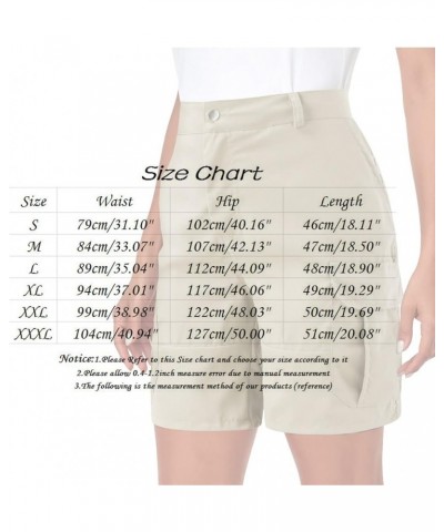 Shorts for Women Casual Summer Beach Solid Color Cargo Shorts Casual Elastic Waist Comfy Vacation Beach Shorts with Pockets Y...