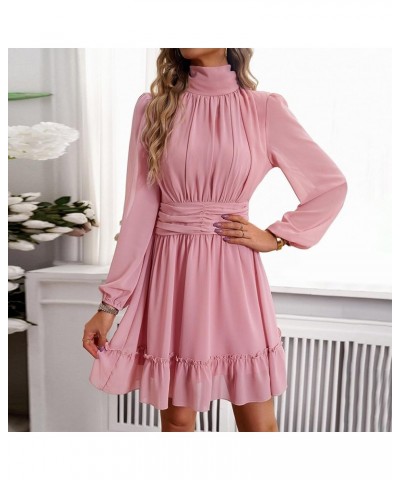 Women's Winter Clothes 2023 Solid Color Loose Straight Dress Knee Length Short Dress Homecoming Dresses 11-pink $13.74 Dresses