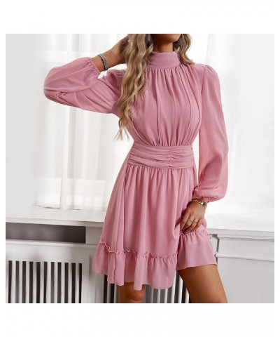 Women's Winter Clothes 2023 Solid Color Loose Straight Dress Knee Length Short Dress Homecoming Dresses 11-pink $13.74 Dresses