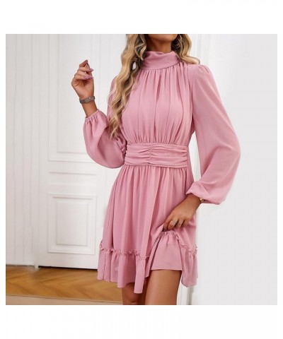 Women's Winter Clothes 2023 Solid Color Loose Straight Dress Knee Length Short Dress Homecoming Dresses 11-pink $13.74 Dresses