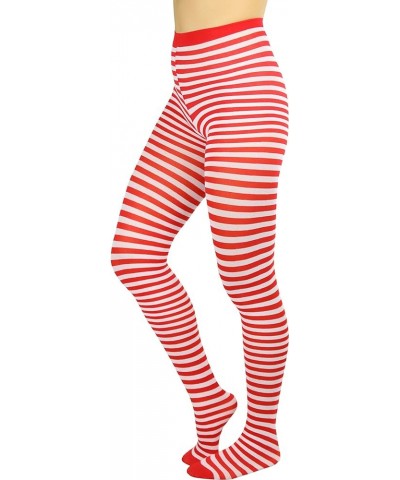 Women's Striped Tights White/Red $8.98 Socks