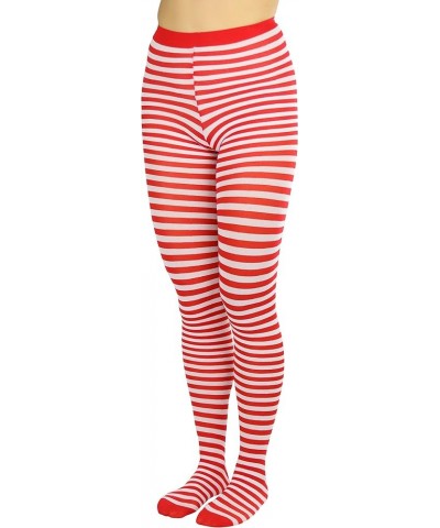 Women's Striped Tights White/Red $8.98 Socks