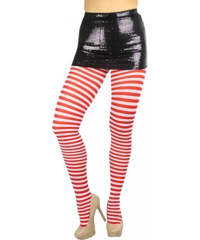 Women's Striped Tights White/Red $8.98 Socks