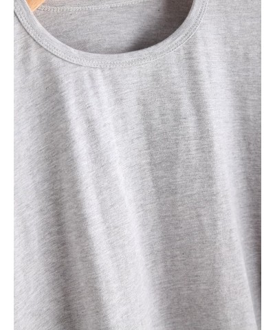 Women's Casual Round Neck Short Sleeve Soild Basic Crop Top T-Shirt Solid Grey $14.99 T-Shirts