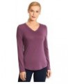 Women's Lightweight Quick-Dry Long Sleeve V-Neck Sports Shirt Athletic Tops Purplish $13.46 Activewear