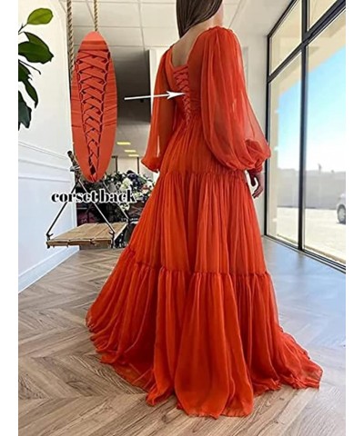 Long Puffy Sleeve Prom Dress V Neck Empire Waist Ball Gown Tulle Formal Evening Gowns for Women Formal Mustard Yellow $36.00 ...