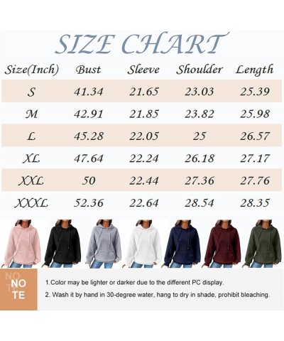 Women Hoodies Waffle Long Sleeve Sweatshirt Drawstring Hooded Sweater Basic Solid Pullover Tops with Pocket 01-pink $10.75 Ho...