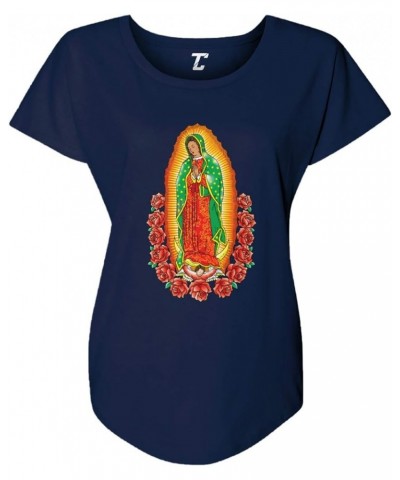 Our Lady of Guadalupe - Virgin Mary Women's Dolman Navy $8.07 T-Shirts