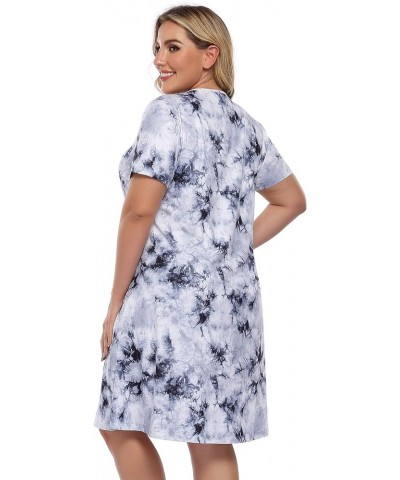 Womens Tie Dye Dress Plus Size Casual Boho Sundress Summer Sleeveless Dresses Tie Dye Black $12.48 Dresses