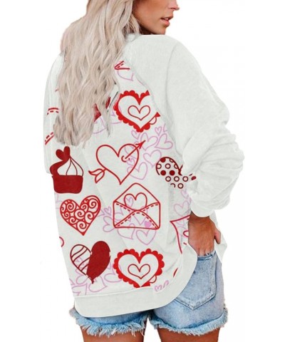 Valentines Shirts For Women,Love Heart Shirt Long Sleeve Oversized Sweatshirt Plus Size Tops Crew Neck Pullover G-wine $9.27 ...