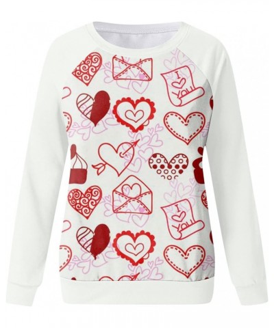 Valentines Shirts For Women,Love Heart Shirt Long Sleeve Oversized Sweatshirt Plus Size Tops Crew Neck Pullover G-wine $9.27 ...