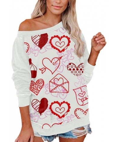 Valentines Shirts For Women,Love Heart Shirt Long Sleeve Oversized Sweatshirt Plus Size Tops Crew Neck Pullover G-wine $9.27 ...