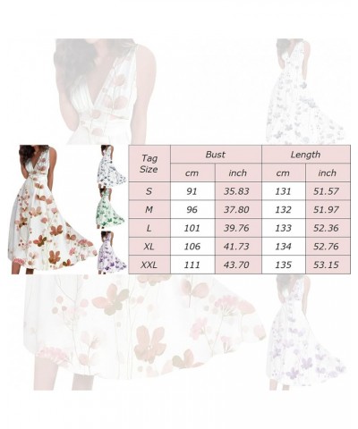 Women Casual Summer Short Ruffles Tiered Sleeve Smocked Maxi Dresses Bohemian Floral V Neck Wedding Guest Dresses G00-blue $7...