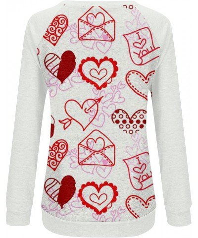 Valentines Shirts For Women,Love Heart Shirt Long Sleeve Oversized Sweatshirt Plus Size Tops Crew Neck Pullover G-wine $9.27 ...