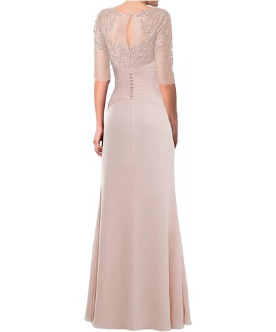 Women's Mother of The Bride Dresses for Wedding with Sleeves Long Chiffon Lace Formal Evening Gown Dusty Rose $34.00 Dresses