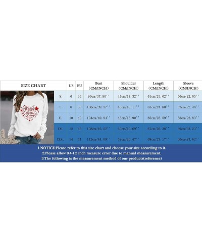 Valentine Sweatshirts for Women 2024 Casual Fashion Cute Love Heart Print Graphic Sweater Plus Size Long Sleeve Shirts Tops 1...