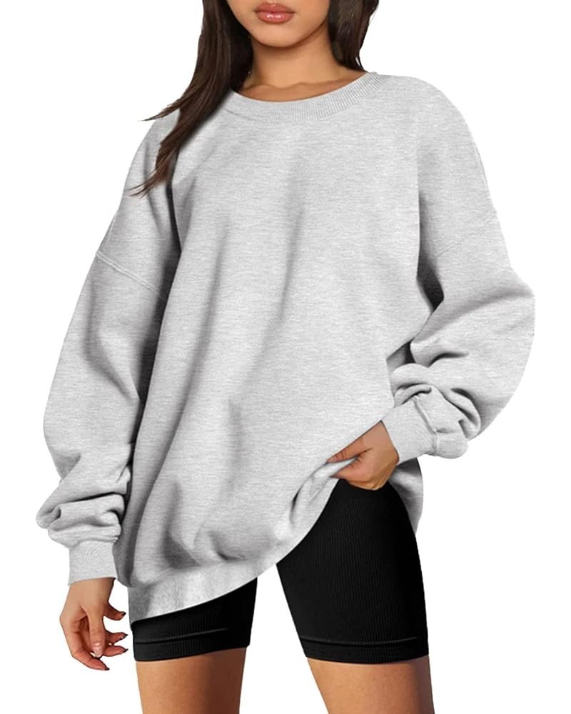 Oversized Sweatshirt for Women Vintage Graphic Fashion Casual Crewneck Long Sleeve Pullover Sweatshirt Tops Shirt A1-gray $6....