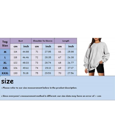 Oversized Sweatshirt for Women Vintage Graphic Fashion Casual Crewneck Long Sleeve Pullover Sweatshirt Tops Shirt A1-gray $6....