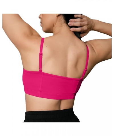 Women's Workout Bandeau Sports Bras Training Fitness Running Yoga Crop Tank Top Rose Red $13.12 Lingerie