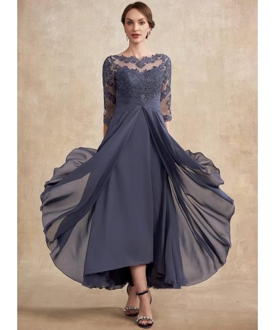 Women Long Floral Lace Chiffon Mother of Bride Dresses A-line Pleated Formal Party Evening Gown Lavender $40.14 Dresses