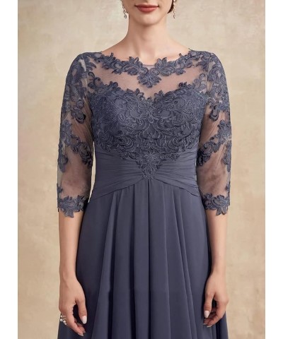 Women Long Floral Lace Chiffon Mother of Bride Dresses A-line Pleated Formal Party Evening Gown Lavender $40.14 Dresses