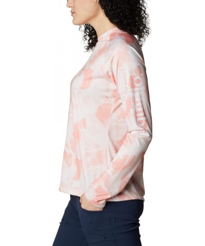 Women's Super Tidal Tee Long Sleeve Tiki Pink/Auroras Print $22.24 Activewear