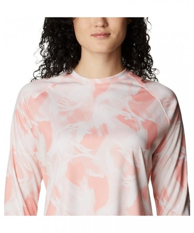 Women's Super Tidal Tee Long Sleeve Tiki Pink/Auroras Print $22.24 Activewear