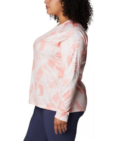 Women's Super Tidal Tee Long Sleeve Tiki Pink/Auroras Print $22.24 Activewear