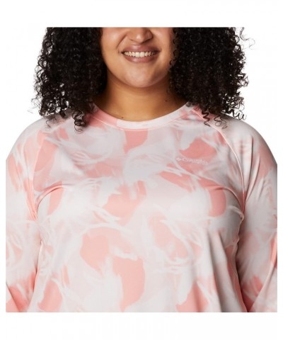 Women's Super Tidal Tee Long Sleeve Tiki Pink/Auroras Print $22.24 Activewear