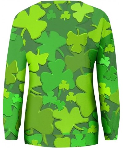 St Patrick's Day Sweatshirt Women Shamrock Crewneck Long Sleeve Shirt Casual Pullover Loose Clover St Patricks Day Sweatshirt...