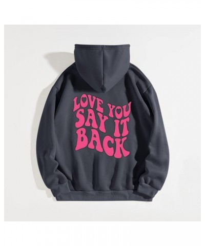 Women Oversize Fleece Hoodie Sweatshirt Long Sleeve Floral Slogan Letter Graphic Print Drop Shoulder Drawstring top X02 $6.23...