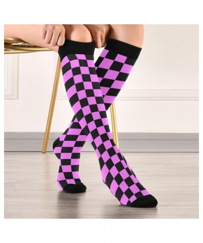 Ribbon Compression Socks for Women Men Stockings Circulation Support Socks Running Cozy Socks for Flights Gym Travel G-017 $1...