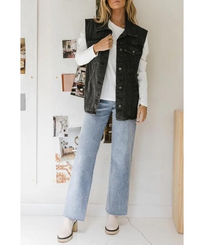 Straight Leg Jeans for Women High Waisted Jeans Frayed Baggy Pants Raw Hem Loose Stretchy Cropped Wide Leg Jeans 0921_light B...