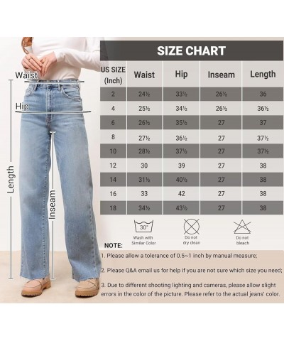 Straight Leg Jeans for Women High Waisted Jeans Frayed Baggy Pants Raw Hem Loose Stretchy Cropped Wide Leg Jeans 0921_light B...