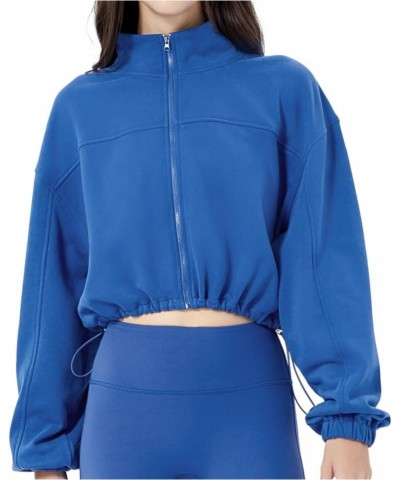 Women's Casual Full Zip Athletic Jacket Blue $18.89 Jackets